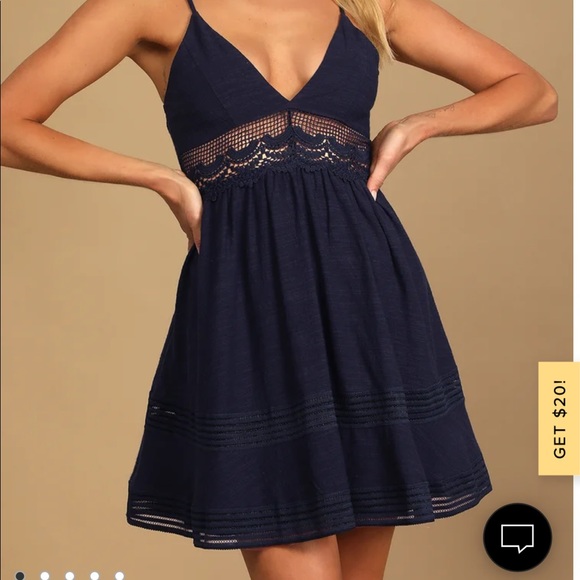 Navy M mini dress - Picture 3 of 6